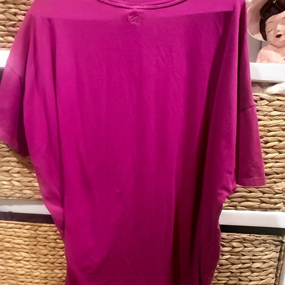 CALIA by Carrie Underwood Magenta Tie-Front Short Sleeve Top I Size XL - Picture 4 of 7